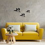 Wallity Ducks - 290 Escultura de Pared de Metal Negra